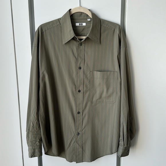 Uniqlo U Draped Striped Shirt - Picture 3 of 4